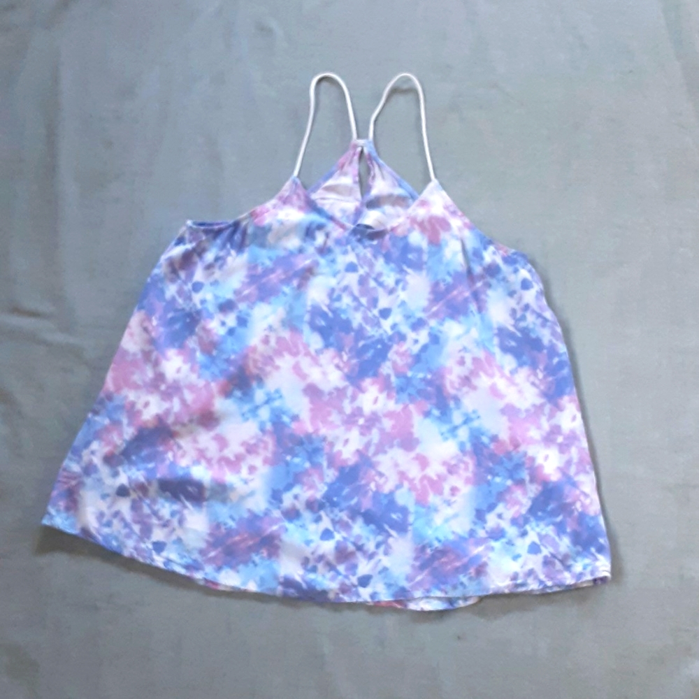 No Boundaries tie-dye top women's pastel size large